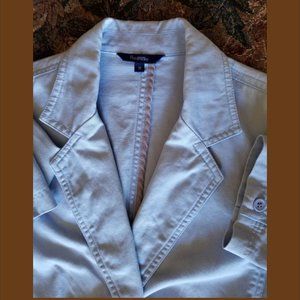 Vintage 90s, pale blue, fitted, comfortable cotton jacket/blazer, S, Reitmans